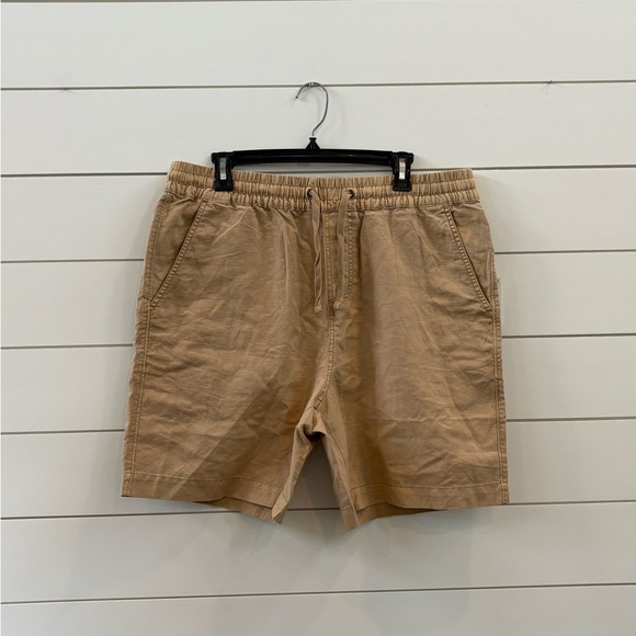 Lucky Brand Men's Linen Tan Flat Front Shorts - Picture 1 of 7